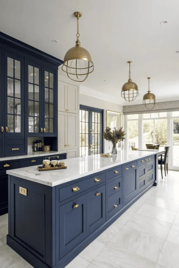 blue kitchen