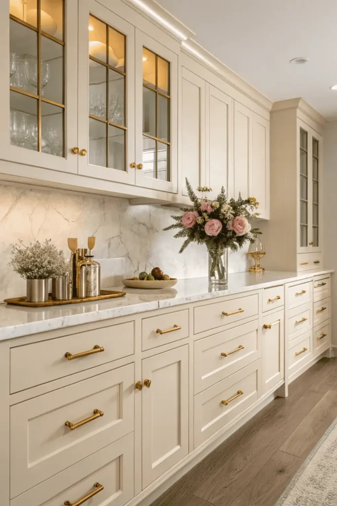 cream and gold kitchen ideas